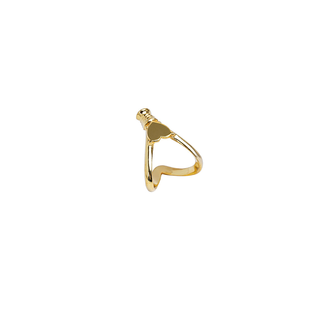 HEART ANTAAR RING - GOLDEN