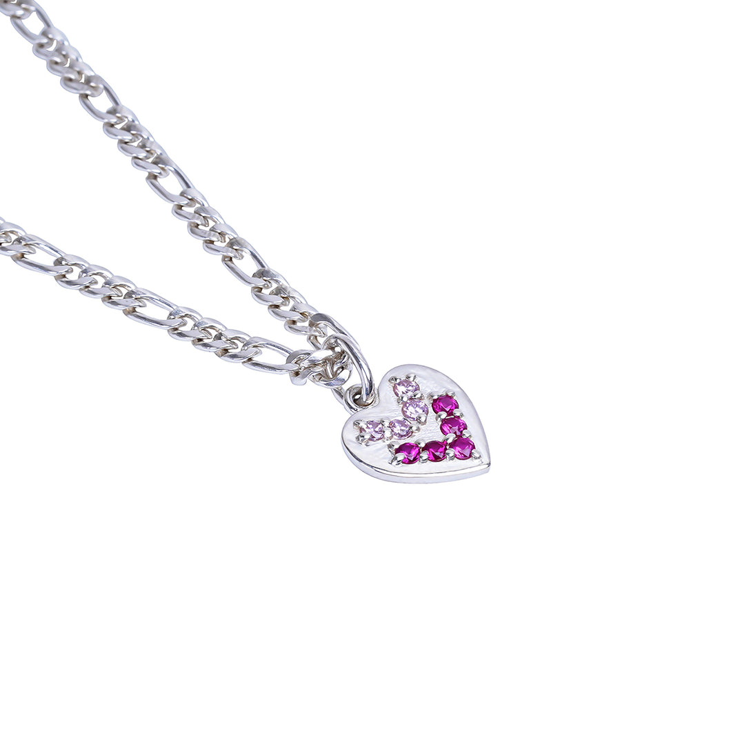 NAVGRADIENT HEART ON CHAIN PINK