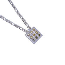 NAVGRADIENT SQUARE PENDANT ON CHAIN GREEN