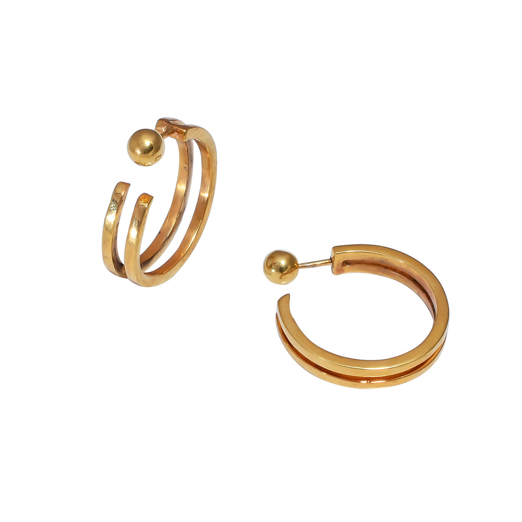 DOUBLE HOOP GOLD