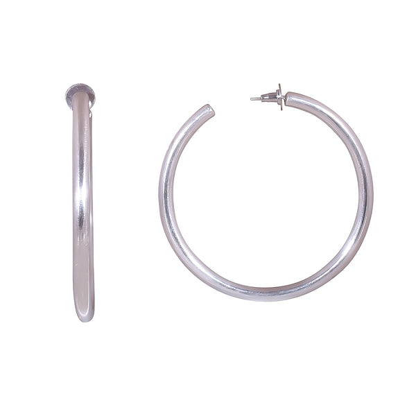CLASSIC HOOPS LARGE SILVER