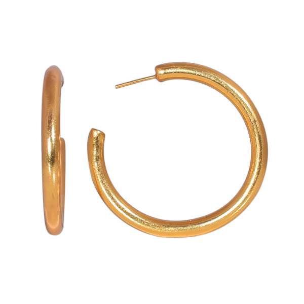 CLASSIC MIDI HOOPS GOLD