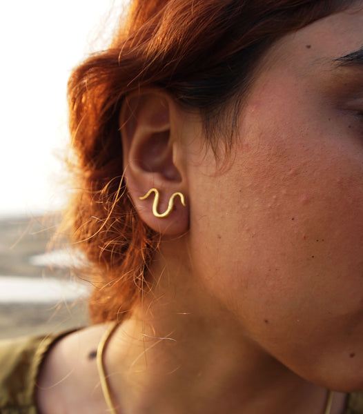 SNAKE EAR CLIMBERS GOLD