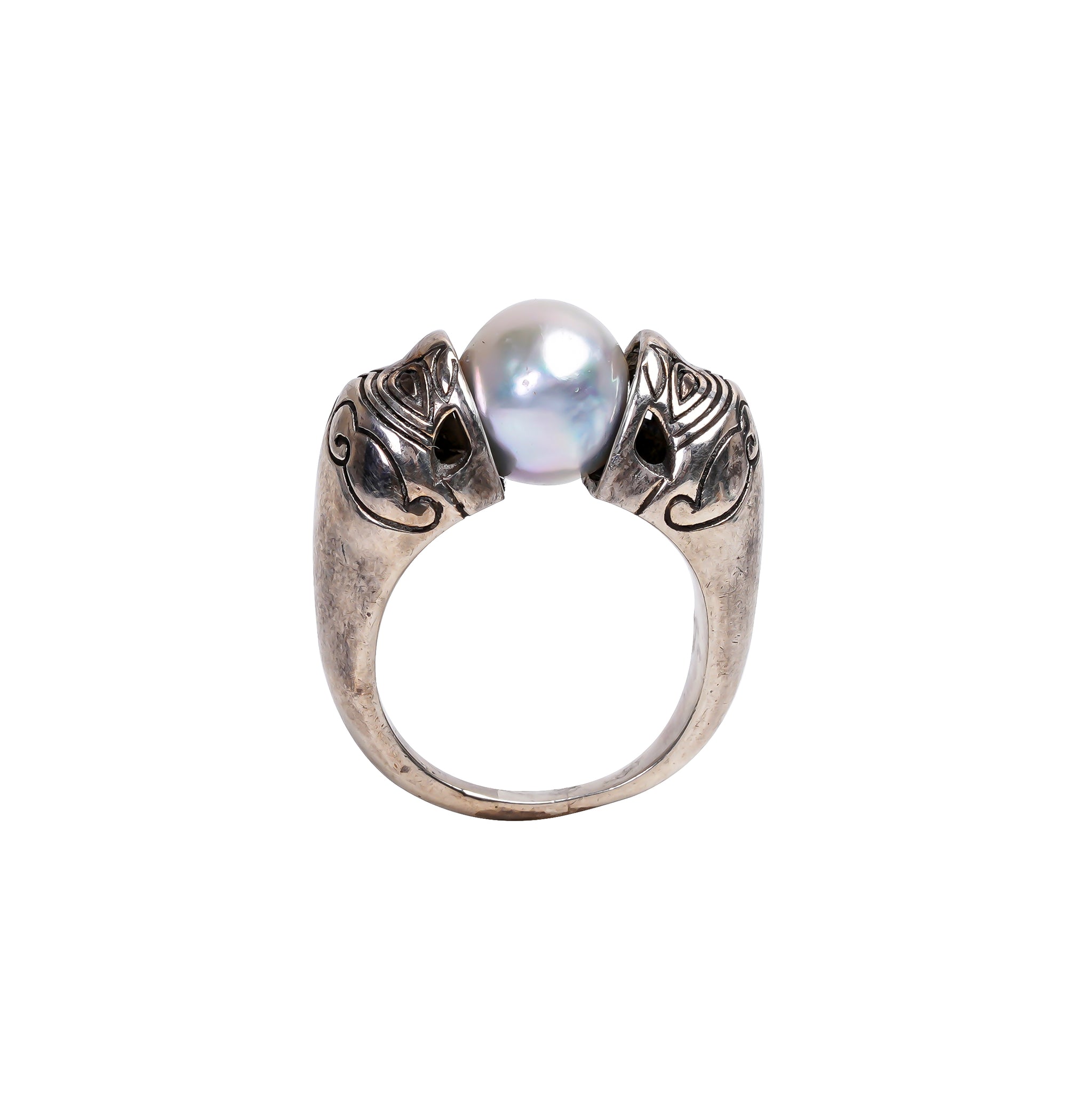 White Gold Plated Cultured Pearl Ring - Budding Beauty | NOVICA