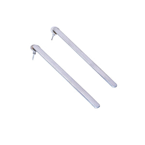 RECTANGLE EARSTUD SILVER