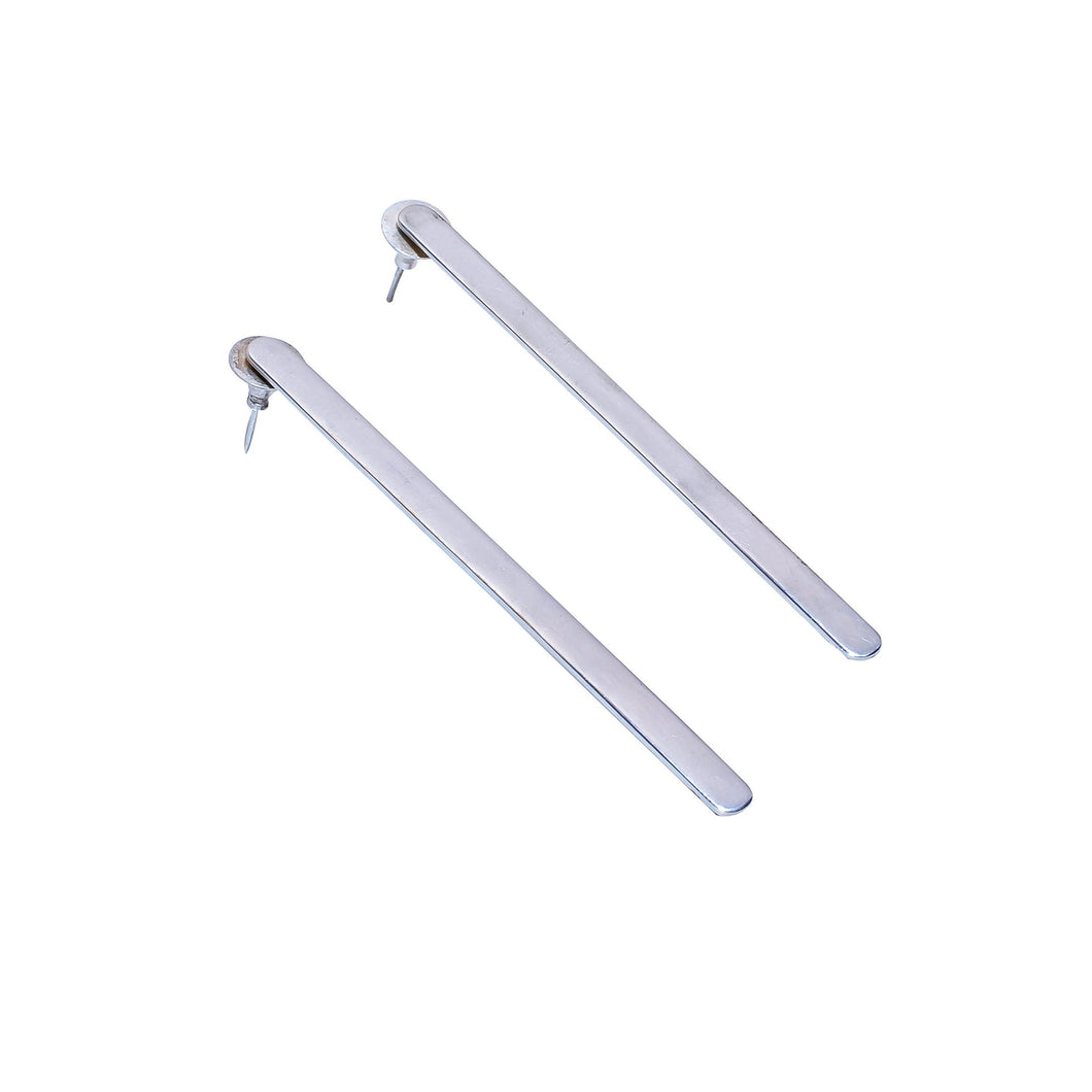 RECTANGLE EARSTUD SILVER