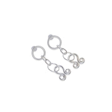 SNAKE CHARM EARRINGS SILVER