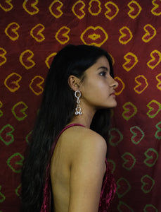 SNAKE CHARM EARRINGS SILVER